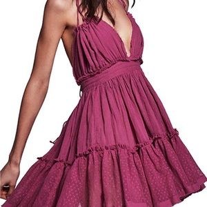 Summer Halter Deep V Neck Mini Short Dress